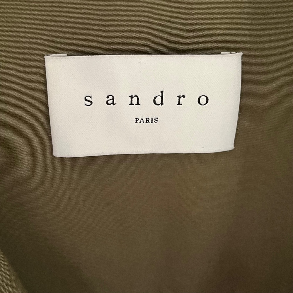 Sandro Paris Olive Green Women's Military Utility Jacket. Size 2 - Picture 8 of 13